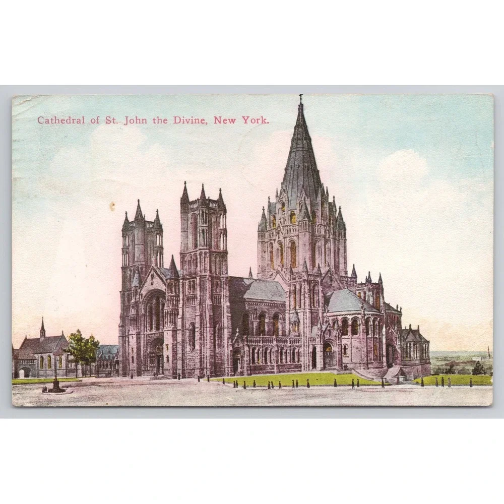 Vintage Cathedral‎ of St John the Divine New York Postcard